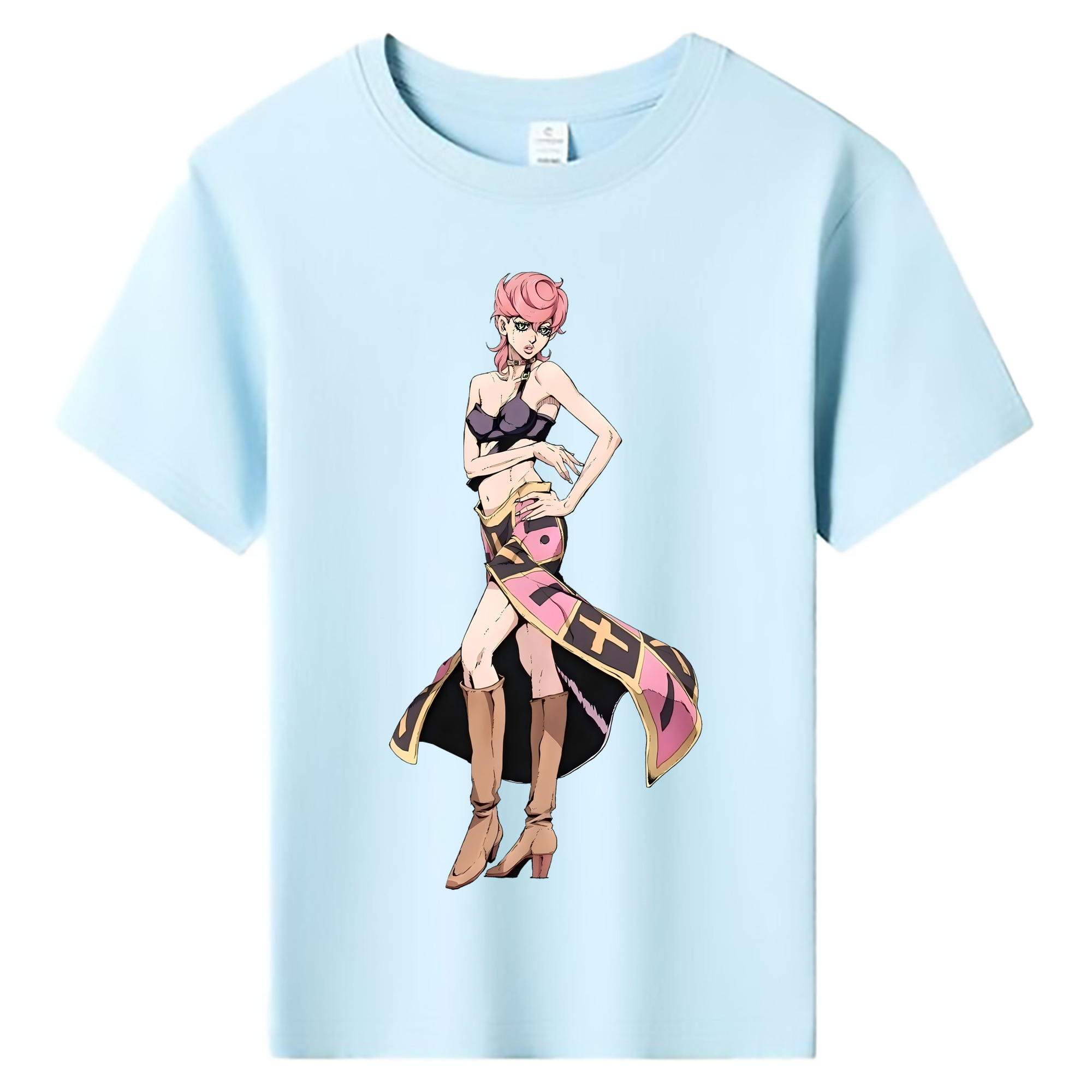 （画像用） ジョジョの奇妙な冒険 トリッシュ?ウナ JoJo's Bizarre Adventure Trish Una 綿100％キッズTシャツ（フロントプリント）